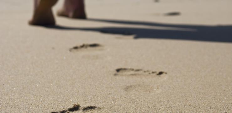 Footsteps in the sand